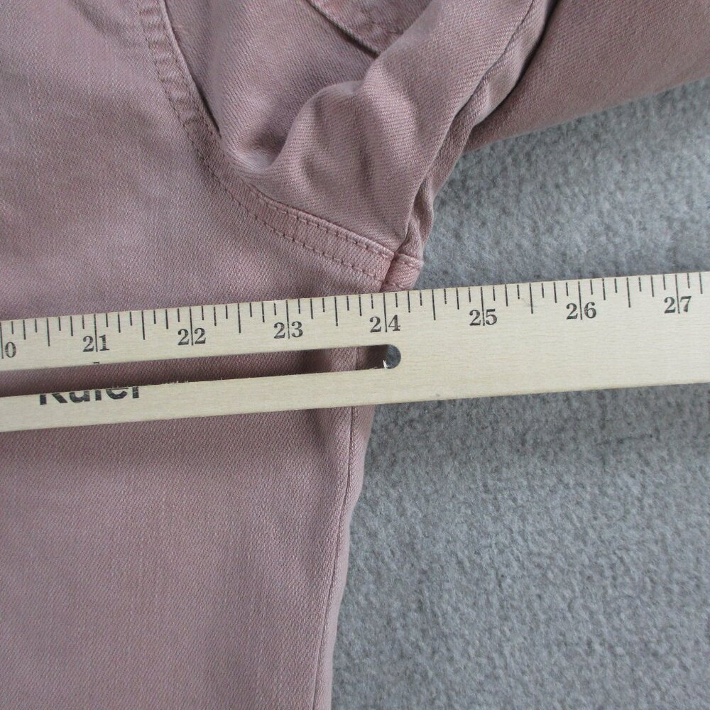 Risen Jacket Womens Large Mauve Pink Deconstructed Distressed Denim Trucker NWT - Picture 9 of 11